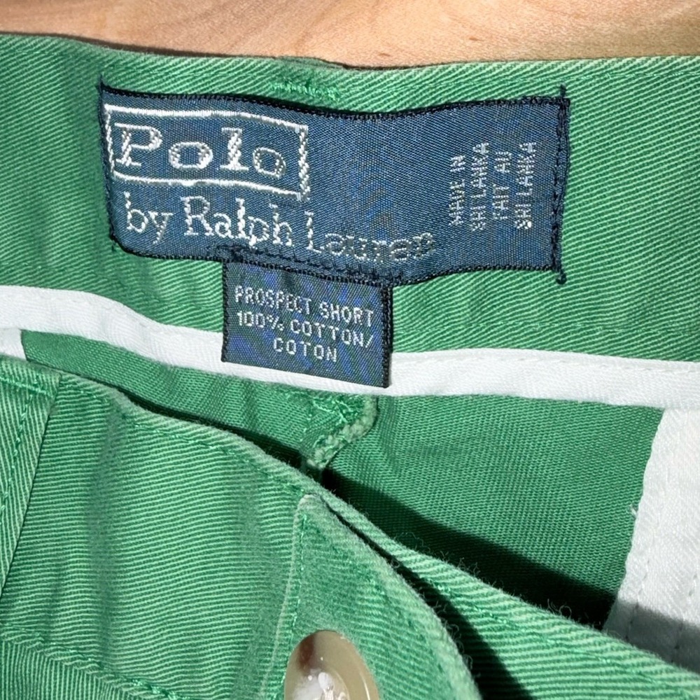 Polo Ralph Lauren Prospect Khaki Chino Shorts Size 32 9" Green - Picture 7 of 8